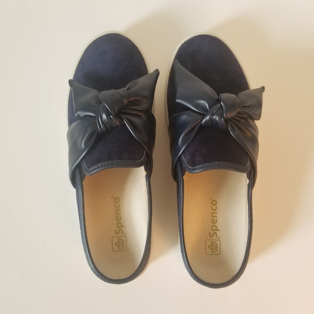 Spenco Barbados Orthotic Navy Suede Sneaker size 7B - Picture 3 of 11